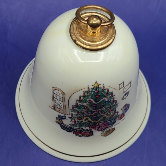 Vintage 1994 Konitz Porcelain Christmas Bell Music Box Stille Nacht Silent Night - Picture 5 of 7
